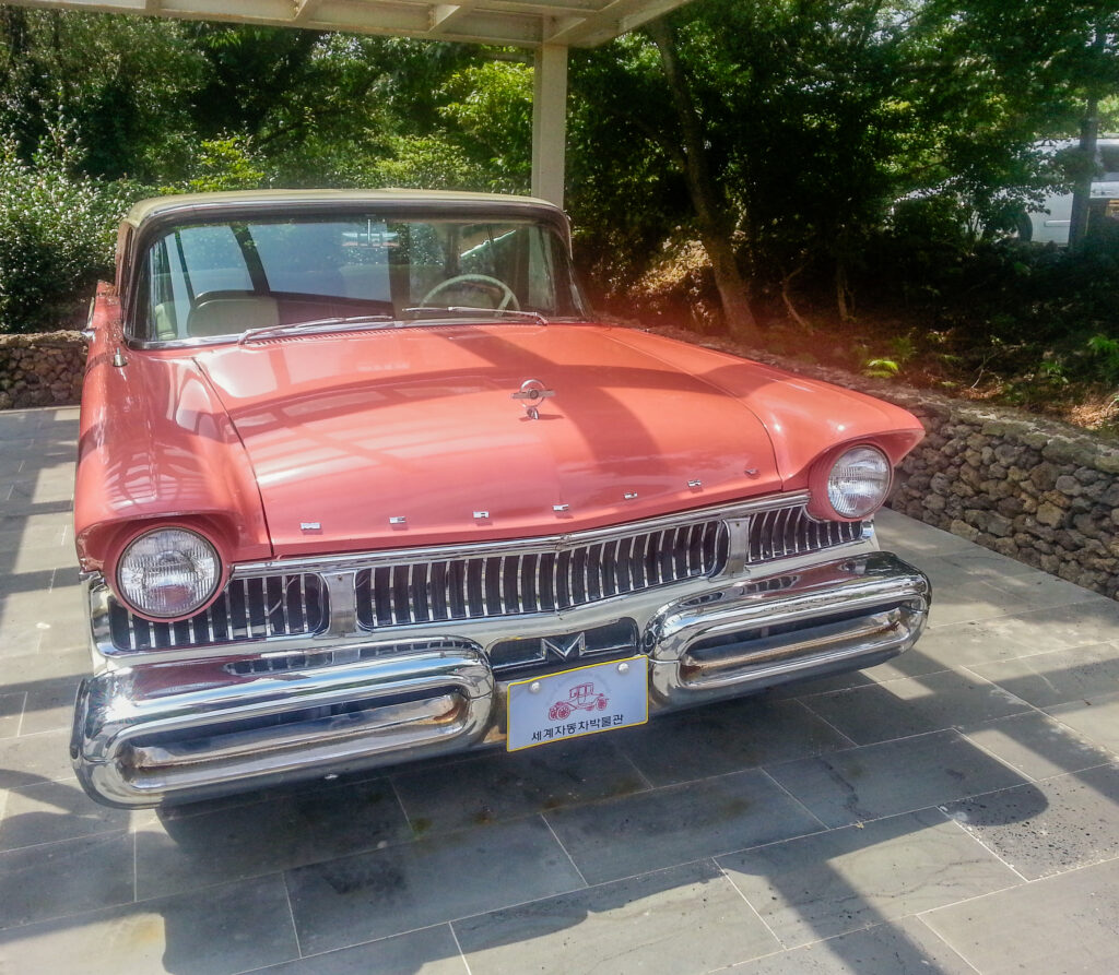 Jeju, South Korea; Aug. 16, 2014: 1957 Mercury Monterey on display at car museum.